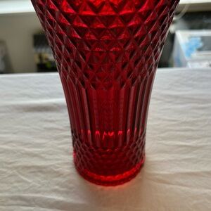 Red Decorative Glass Vase - Home Accents